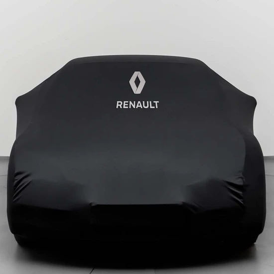 Teksin Renault Megane 4 Sedan (2016-) Siyah Otomobil Kumaş Logolu Penye Oto Örtüsü