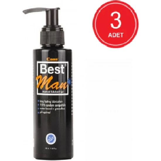 Best Man Su Bazlı Anall Kayganlaştırıcı Jel 3 x 150 ml