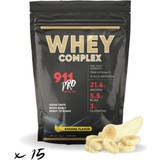 911 Pro Nutrition Whey Protein Complex 15'li 33 gr Mix Aromalı (Çikolata-Çilek-Muz)
