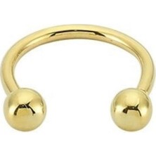 Mistik Silver Taşsız Topçuklu 14 K Altın Helix Piercing (585 Damgalı)