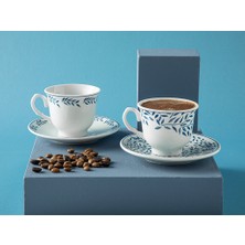 English Home Blatt Porselen 2'li Kahve Fincan Takımı 80 ml Lacivert
