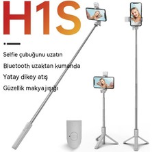 Cep Telefonu Selfie Çubuğu Uzun Bluetooth Hepsi Bir Arada Güzellik Aydınlatması ile Uzaktan Kumanda Çok Fonksiyonlu Tripod