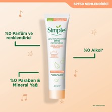 Simple Protect 'n' Glow Üçlü Koruma Etkili SPF30 Nemlendirici Işıltısını Kaybetmiş Ciltler Için, 40 ml