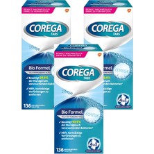 Corega Cleanser Bio Diş Protez Temizleme Tableti 136'lı 3 Kutu
