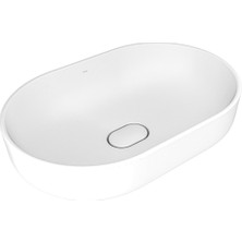 Kale Zero 2.0 60X40 cm Mat Beyaz Oval Çanak Lavabo