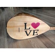 İdol Müzik Aletleri Bağlama 'love' Işlemeli Kısa Sap Tam Set Saz