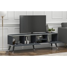 Mobilya Gezegeni Pearl Tv Ünitesi 160 cm Antrasit-Gümüş