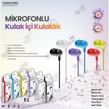 Concord E1 Mikrofonlu Kulak Içi Kulaklık ( Içecek Hediyeli)