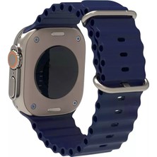 Nezih Case Apple  Watch Seri 2/3/4/5/6/7/8/se 38MM 40MM 41MM Ocaean Loop Metal Toka Silikon Kordon