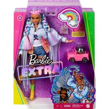 Mattel Barbie Extra  Renkli Örgü Saçlı Bebek GRN29