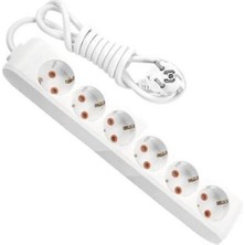 Viko 6'lı Priz 3x1,5 mm Uzatma Beyaz 15 Mt