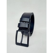 Kemerix Deri 4.5 cm Erkek Siyah Kot Kemeri KX0002DERİ