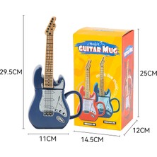 Sinley Yaratıcı Gitar Fincan Özel Şekilli 3D Seramik Kupa 450 ml (Yurt Dışından)