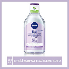 NIVEA 5IN1 Micellar Makyaj Temizleme Suyu Yatıştırıcı ;Hassas Ciltler 400ml; Yüz Temizleyici; Etkili Makyaj Temizleme