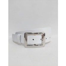 Kemerix Kadın Siyah Gümüş Tokalı Kemer 0302