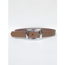 Kemerix Kadın Siyah Gümüş Tokalı Kemer 0302