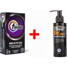 Fiesta Zevk Benekli Prezervatif + Best Man 150ML.BÜYÜK Boy Lubricant Jel