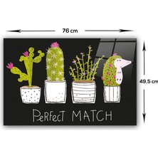 Decorita Cam Ocak Arkası Koruyucu | Perfect Match - Siyah Fon |