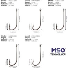 MSO Teknoloji Olta Balıkçılık Uzun Şaft Yüksek Karbon Çelik Iğne