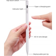 MTK Moveteck Xiaomi Redmi Pad 10.61INÇ Uyumlu Stylus Kalem Tablet Kapasitif Dokunmatik Pencil 2 In 1 Üniversal Çizim