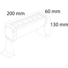 Variolux 20 cm Dış Mekan Wallwasher Armatür 3000K(Günışığı) 6W