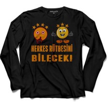 Kendim Seçtim Galatasaray 4 Yıldız Herkes Sütbesini Bilecek  Uzun Kollu Tişört Baskılı Çocuk T-Shirt