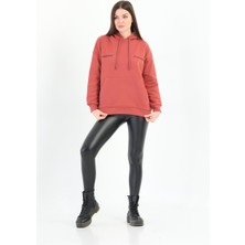 Kadın Kiremit Basic Sweatshirt MW5723