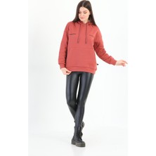 Kadın Kiremit Basic Sweatshirt MW5723