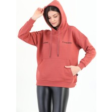 Kadın Kiremit Basic Sweatshirt MW5723