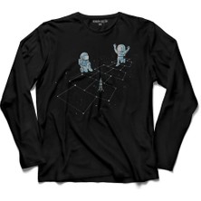 Kendim Seçtim Astronot Dans Uzay Cosmos Space Galaksi Gezegen  Uzun Kollu Tişört Baskılı Çocuk T-Shirt
