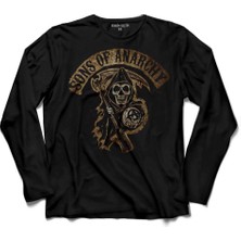 Kendim Seçtim Anarşi Eylem I How To Draw The Sons Of Ararchy  Uzun Kollu Tişört Baskılı Çocuk T-Shirt