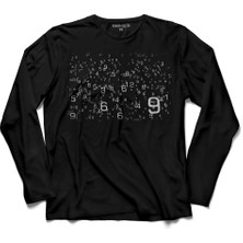 Kendim Seçtim Matematik Sayılar Uzay Problem Denklem  Uzun Kollu Tişört Baskılı Çocuk T-Shirt