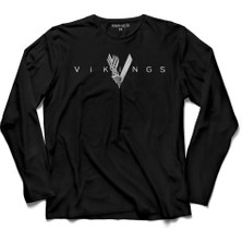 Kendim Seçtim Vıkings Hıstory Vikingler  Uzun Kollu Tişört Baskılı Çocuk T-Shirt