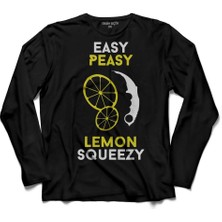 Kendim Seçtim Cs Go Peasy Lemon Squeezy Counter Strıke Limon  Uzun Kollu Tişört Baskılı Çocuk T-Shirt