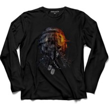 Kendim Seçtim Battlefıeld 3 1 2 Pılot Kafa Maskesi  Uzun Kollu Tişört Baskılı Çocuk T-Shirt