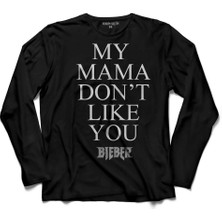 Kendim Seçtim Justin Bıeber Purpose Tour My Mama Dont Lıke  Uzun Kollu Tişört Baskılı Çocuk T-Shirt