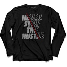 Kendim Seçtim Jk Soul Never Stop The Hustle  Uzun Kollu Tişört Baskılı Çocuk T-Shirt