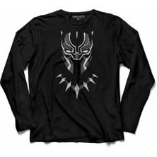 Kendim Seçtim Black Panther Sinema Filmi 2018  Uzun Kollu Tişört Baskılı Çocuk T-Shirt