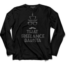 Kendim Seçtim The Barista That Freelance Coffee Espresso  Uzun Kollu Tişört Baskılı Çocuk T-Shirt