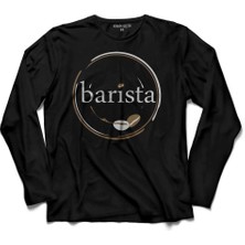 Kendim Seçtim The Barista Coffee Kahve Espresso Twenty Two  Uzun Kollu Tişört Baskılı Çocuk T-Shirt