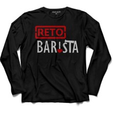 Kendim Seçtim The Reto Barista Coffee Kahve Espresso  Uzun Kollu Tişört Baskılı Çocuk T-Shirt