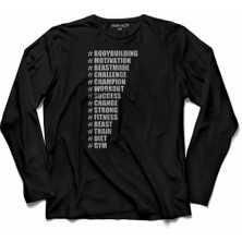 Kendim Seçtim Bodybuılding Motıvatıon Vücut Geliştirme Halter  Uzun Kollu Tişört Baskılı Çocuk T-Shirt