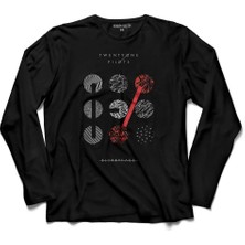Kendim Seçtim Twenty One Pılots Logo Stressed  Uzun Kollu Tişört Baskılı Çocuk T-Shirt