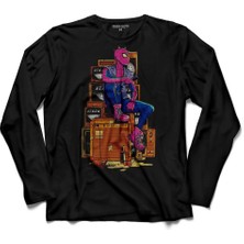 Kendim Seçtim Spıder Man Punker Marvel Örümcek Adam 2  Uzun Kollu Tişört Baskılı Çocuk T-Shirt