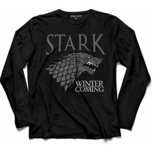 Kendim Seçtim Game Of Thrones Stark Winter Is Coming  Uzun Kollu Tişört Baskili Çocuk T-Shirt