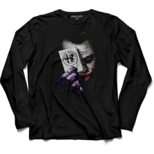 Kendim Seçtim Batman Joker Iskambil Oyun Kartıalfa Romeo  Uzun Kollu Tişört Baskılı Çocuk T-Shirt