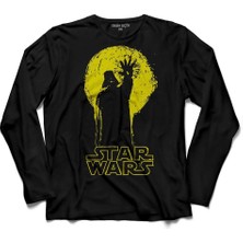 Kendim Seçtim Super Vader Bros Star Wars Yıldız Savaşları  Uzun Kollu Tişört Baskılı Çocuk T-Shirt