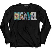 Kendim Seçtim Marvel Spıderman Hulk Deadpool Iron Man 2  Uzun Kollu Tişört Baskılı Çocuk T-Shirt