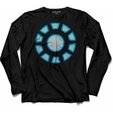 Kendim Seçtim Arc Reactor Iron Man Demir Adam 2  Uzun Kollu Tişört Baskılı Çocuk T-Shirt
