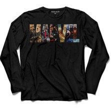Kendim Seçtim Marvel Spıderman Hulk Deadpool Iron Man 3  Uzun Kollu Tişört Baskılı Çocuk T-Shirt